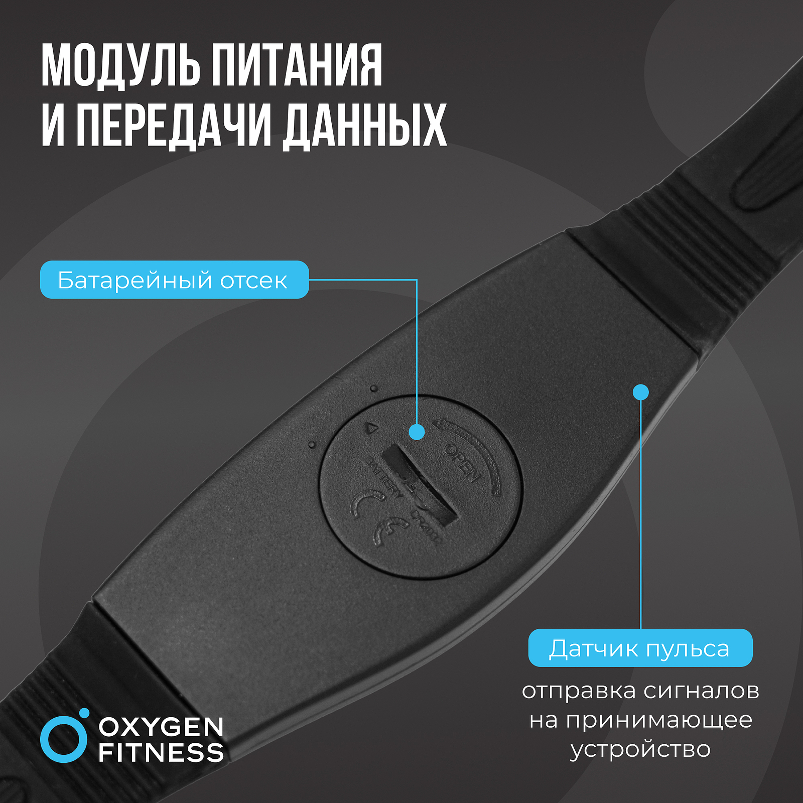 Нагрудный датчик пульса OXYGEN FITNESS SENSE photo 13
